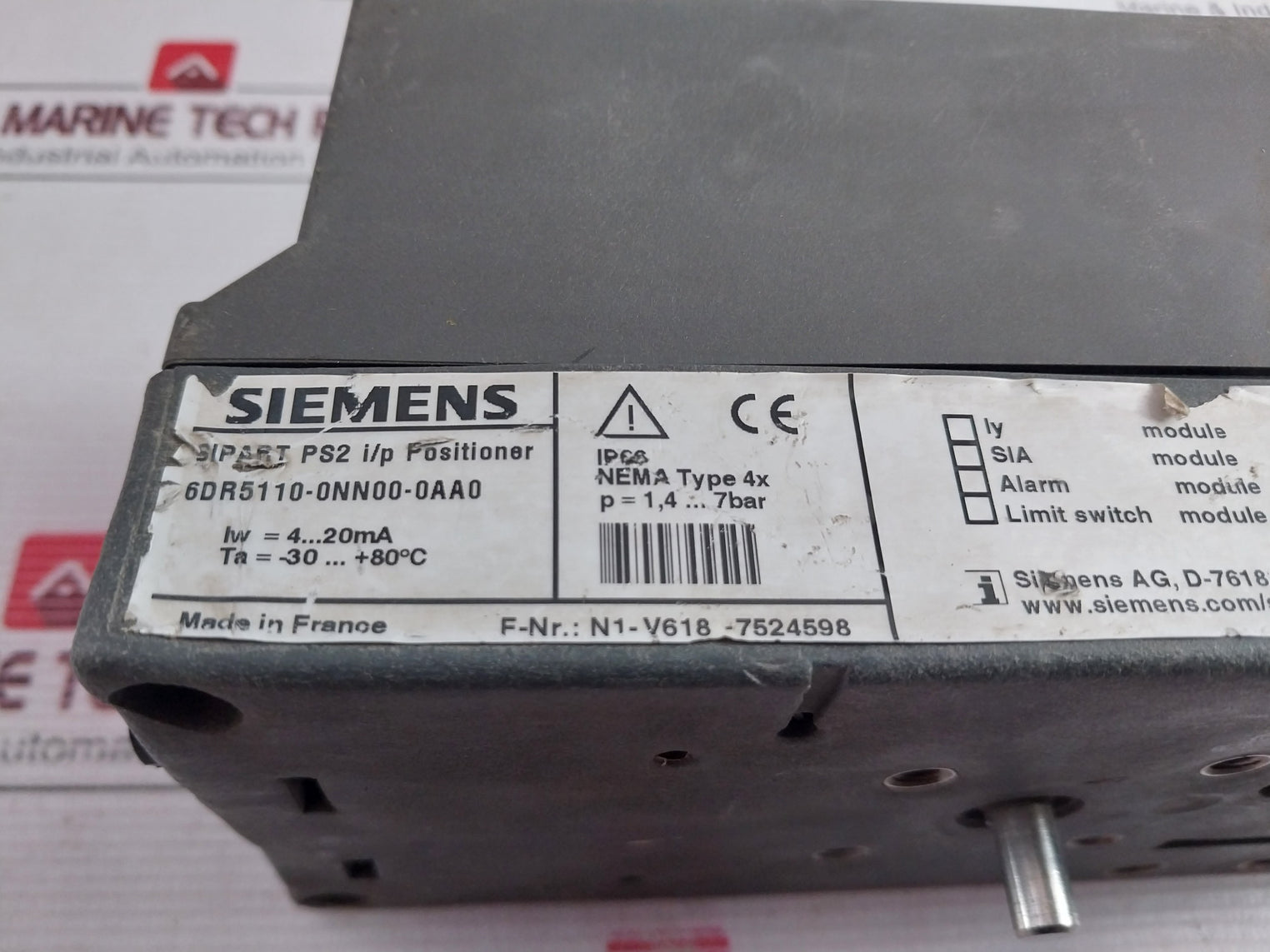 Siemens 6Dr5110-0Nn00-0Aa0 Sipart Ps2 I/P Positioner Hart/4-20Ma