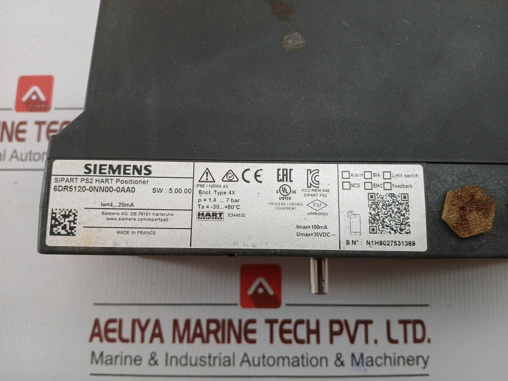 6Dr5120-0Nn00-0Aa0 Pneumatic Positioner 100Ma Siemens