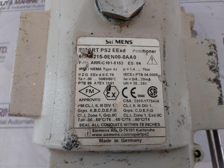 Siemens 6Dr5215-0En00-0Aa0 Sipart Ps2 Eexd Electropneumatic Positioner 1.4-7 Bar