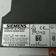 Siemens 6Dr5220-0En00-0Aa0 Sipart Ps2 Smart Electropneumatic Positioner 18-30V