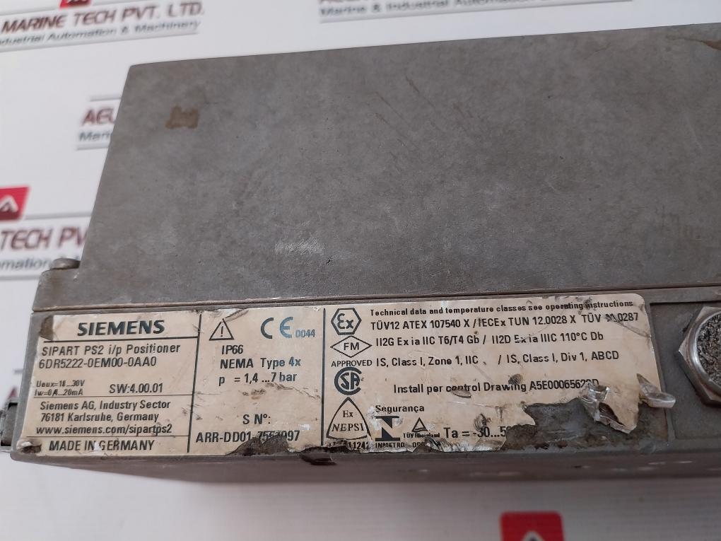 Siemens 6Dr5222-0Em00-0Aa0 Positioner Ip66