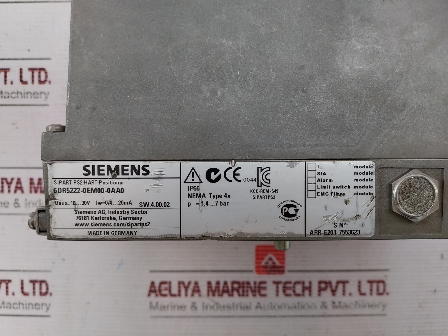 Siemens 6Dr5222-0Em00-0Aa0 Sipart Ps2 Hart Positioner 18…30V