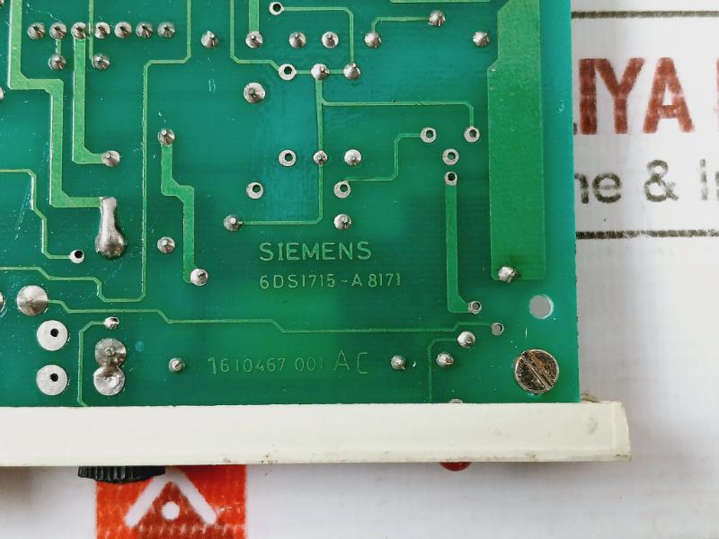 Siemens 6Ds1927-8Aa Pc Board Teleperm 6Ds1715-a8171 1610467 001 Ac