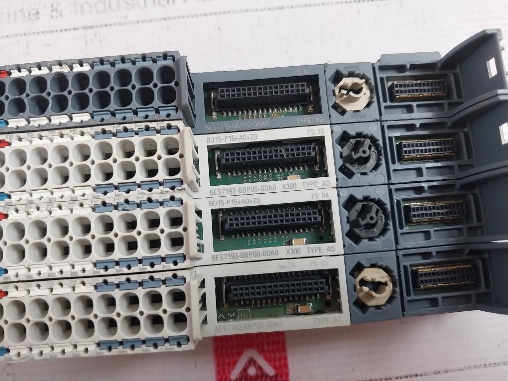 Siemens 6Es7193-6Bp00-0Ba0 Base Unit Bu15-p16+A0+2D Push In Terminal