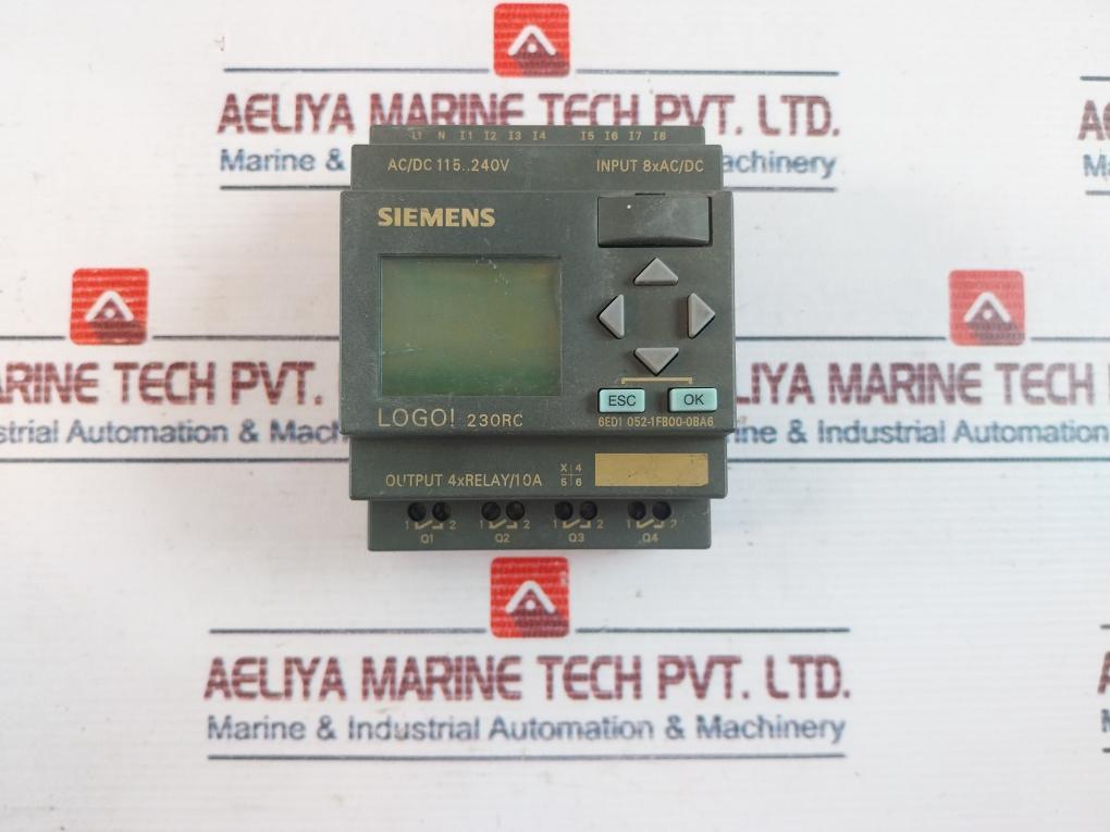 Siemens 6Ed1 052-1Fb00-0Ba6 Logic Module Logo! 230Rc