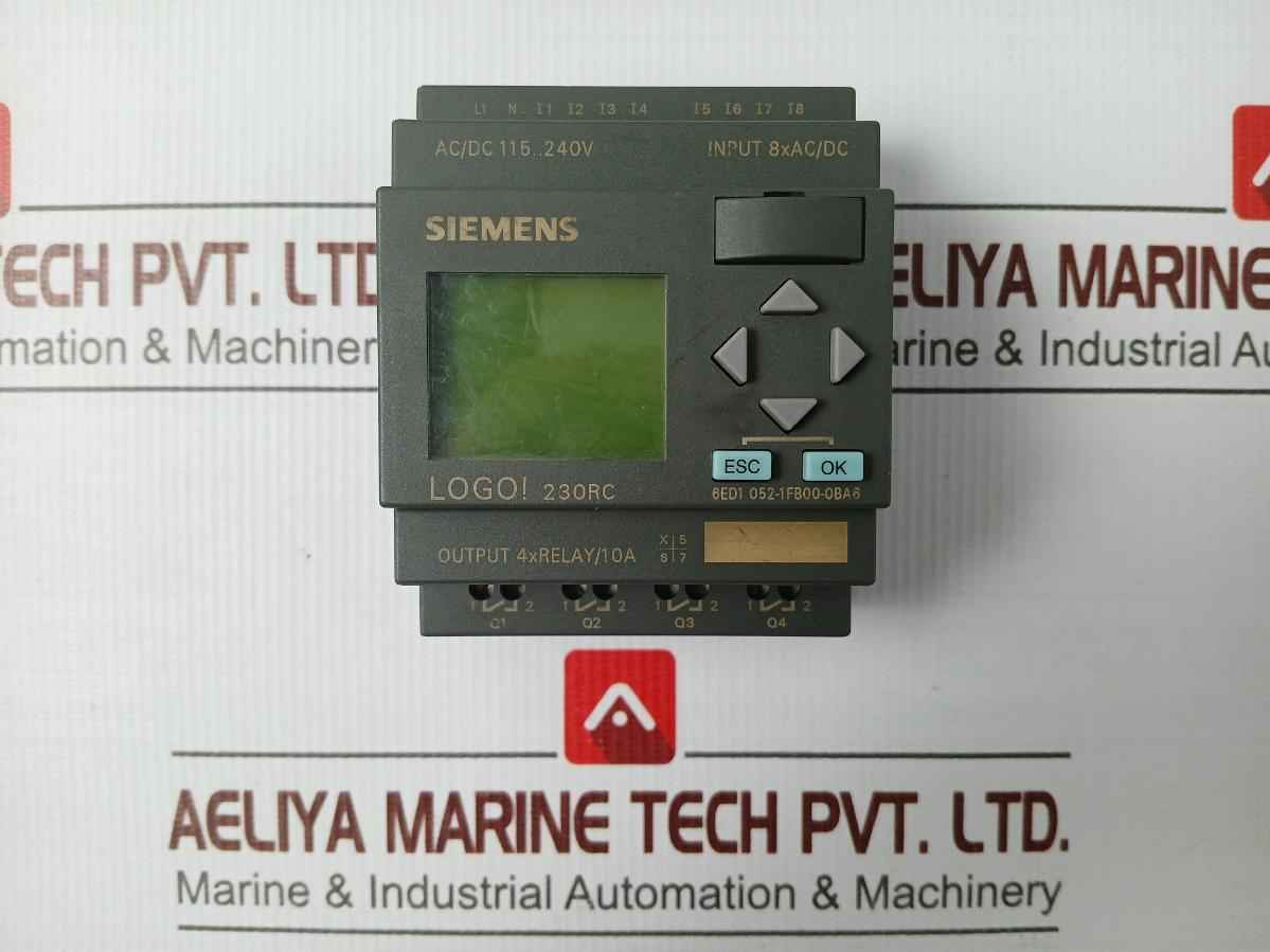 Siemens 6Ed1 052-1Fb00-0Ba6 Logo Plc Logic Module Dc 24V 8A/Ac