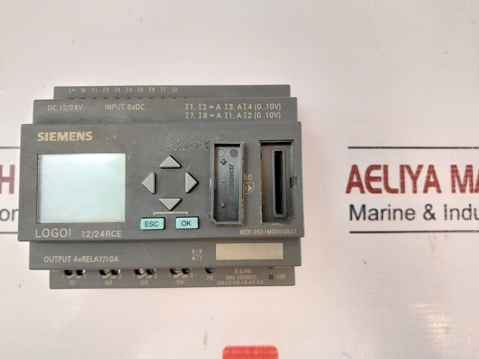 Siemens 6Ed1 052-1Md00-0Ba7 Logic Module Dc 12/24V 8A, 24V Dc