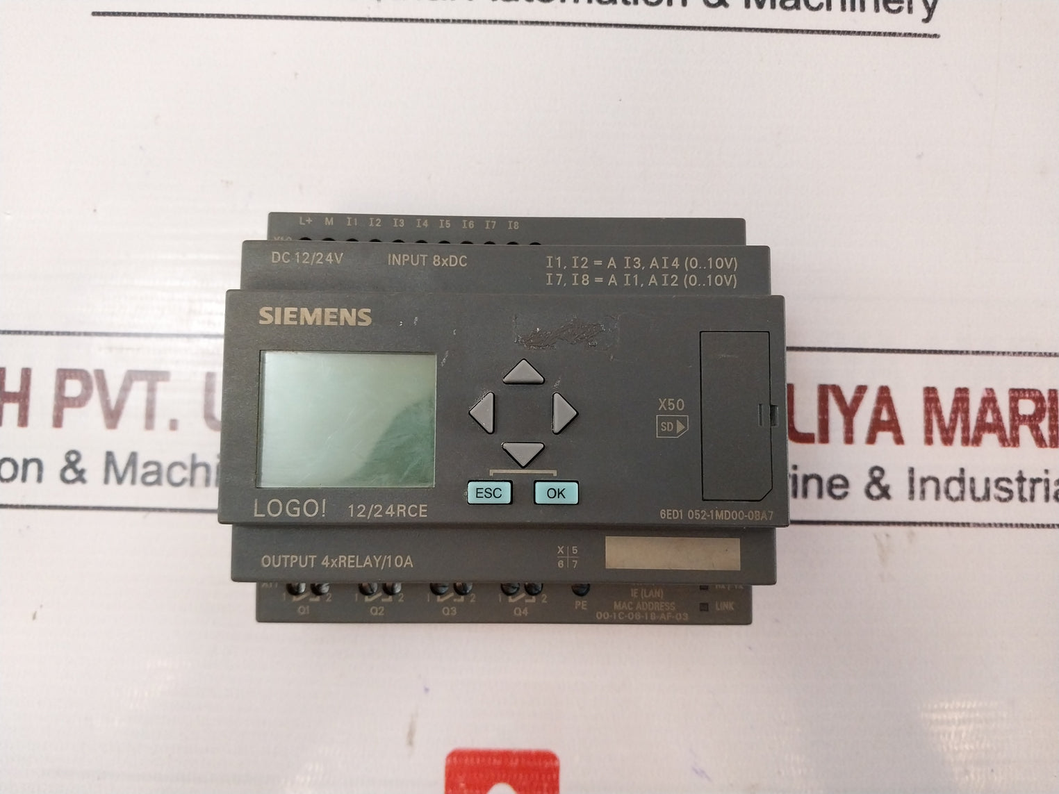 Siemens 6Ed1 052-1Md00-0Ba7 Logic Module Dc 12/24V 8A, 24V Dc