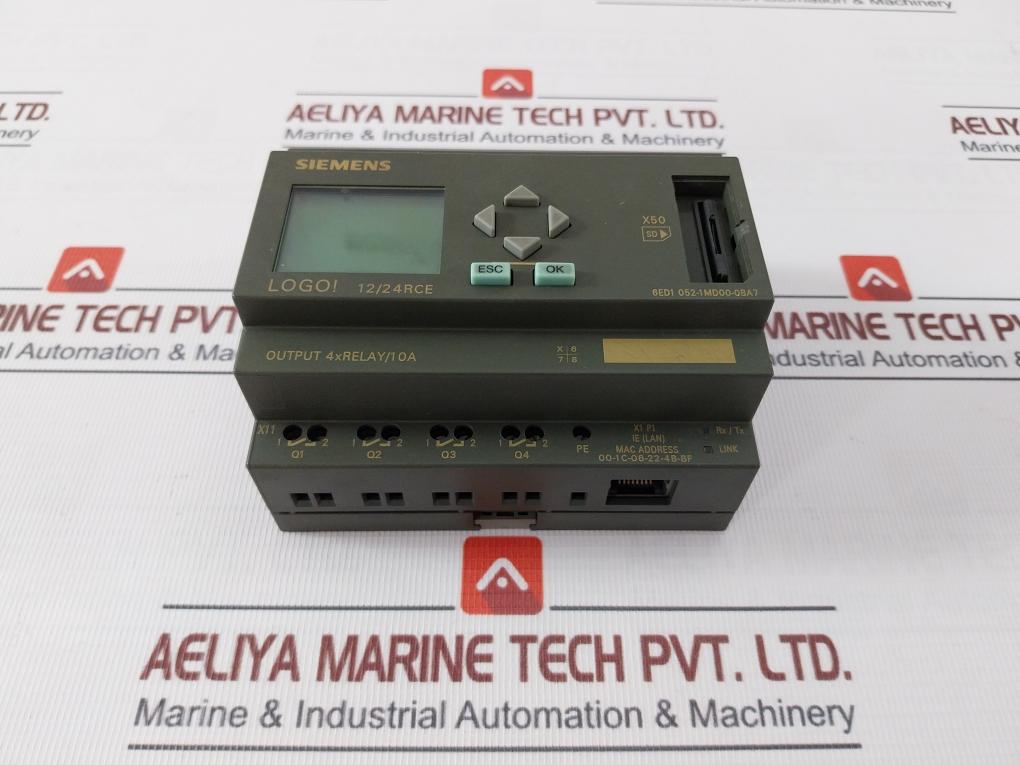 Siemens 6Ed1 052-1Md00-0Ba7 Logic Module 12/24Rce S Zve8Yjm073456 8Xdc B300 R300