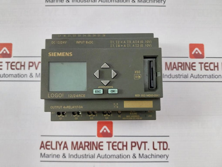 Siemens 6Ed1 052-1Md00-0Ba7 Logic Module 12/24Rce S Zve8Yjm073456 8Xdc B300 R300
