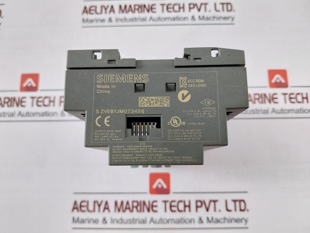 Siemens 6Ed1 052-1Md00-0Ba7 Logic Module 12/24Rce S Zve8Yjm073456 8Xdc B300 R300