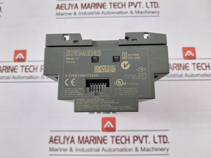 Siemens 6Ed1 052-1Md00-0Ba7 Logic Module 12/24Rce S Zve8Yjm073456 8Xdc B300 R300