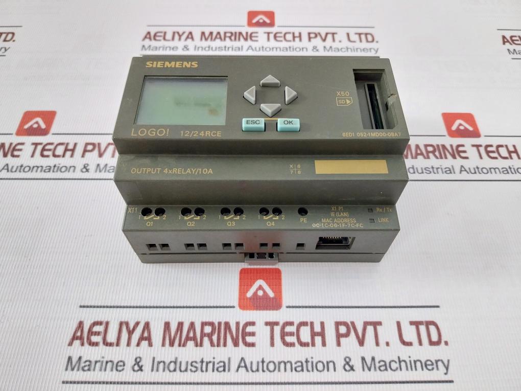 Siemens 6Ed1 052-1Md00-0Ba7 Logic Module Dc 12/24V 8Xdc B300 R300 8A 24V Dc G.P.