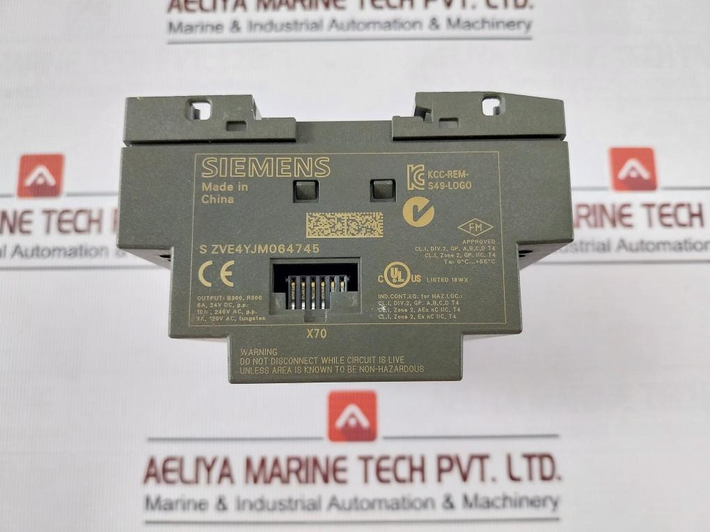 Siemens 6Ed1 052-1Md00-0Ba7 Logic Module Dc 12/24V 8Xdc B300 R300 8A 24V Dc G.P.