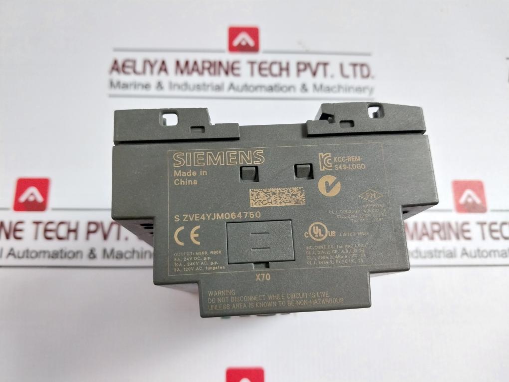 Siemens 6Ed1 052-1Md00-0Ba7 Logic Module Logo! 12/24Rce Dc12/24V 8A, 24Vdc 8Xdc