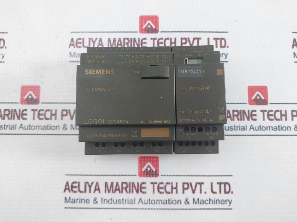 Siemens 6ED1 052-2MD00-0BA6 Logic Module W/ Expansion Module 6ED1 055-1MB00-0BA1