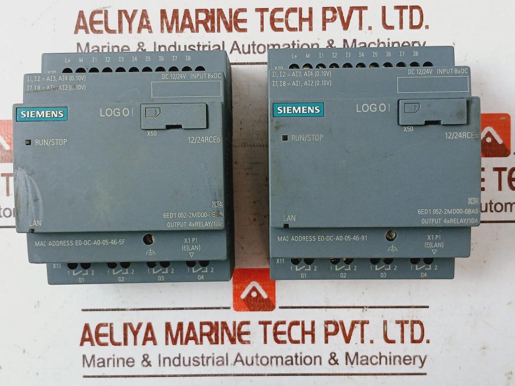Siemens 6Ed1052-2Md00-0Ba8 Logic Module Logo Bm 12/24Rceo 4X Relay/10A