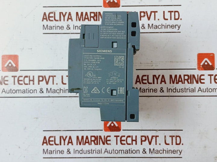 Siemens 6Ed1052-2Md00-0Ba8 Logic Module Logo Bm 12/24Rceo 4X Relay/10A