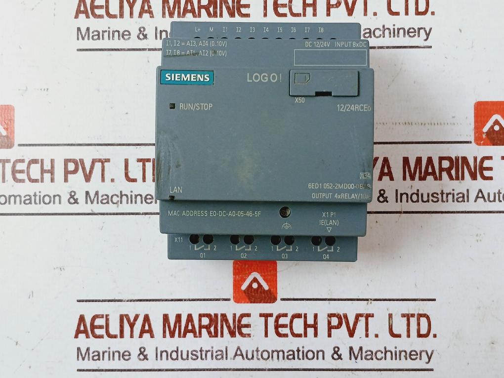 Siemens 6Ed1052-2Md00-0Ba8 Logic Module Logo Bm 12/24Rceo 4X Relay/10A