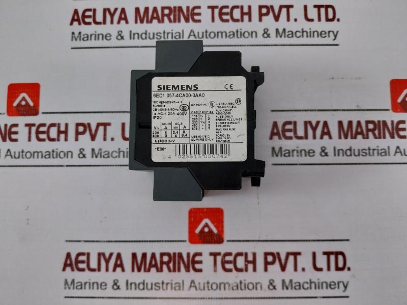 Siemens 6Ed1 057-4Ca00-0Aa0 Logo! Contact 24 Switching Module Ac-1 20A Ip20