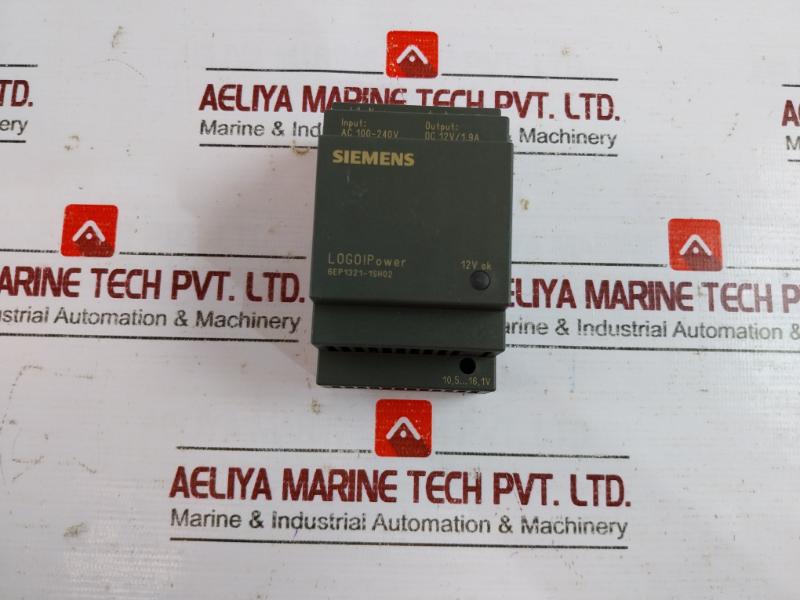 Siemens 6Ep1321-1Sh02 Power Supply Input: Ac 100-240V Output: Dc 12V/ 1.9A