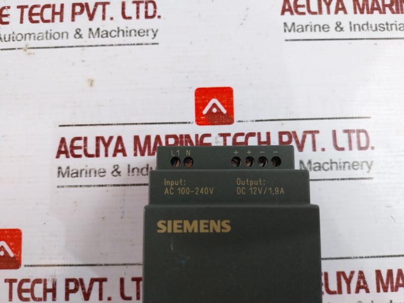 Siemens 6Ep1321-1Sh02 Power Supply Input: Ac 100-240V Output: Dc 12V/ 1.9A