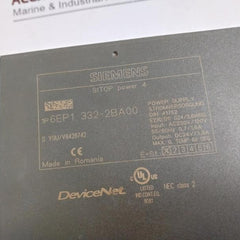 Siemens 6Ep1332-2Ba00 Sitop Power 4 Power Supply Ac230V/120V 50/60Hz 0.7/1.8A