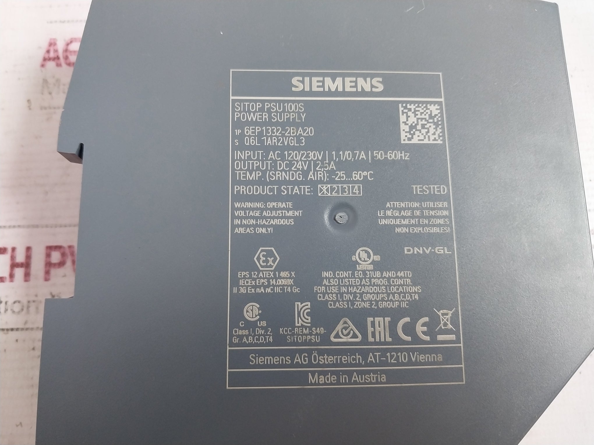 Siemens 6Ep1332-2Ba20 Stabilized Power Supply 22,8-28V 14.0069X Dc 24V|2,5A