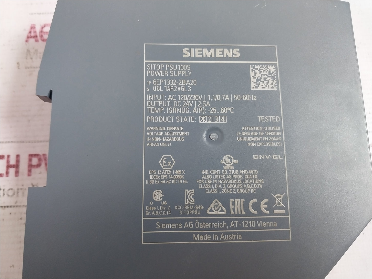 Siemens 6Ep1332-2Ba20 Stabilized Power Supply 22,8-28V 14.0069X Dc 24V|2,5A