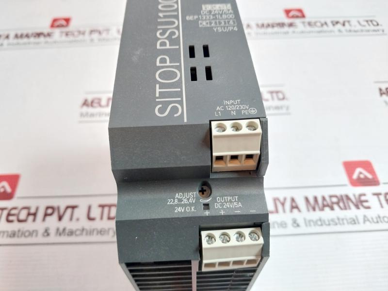Siemens 6Ep1333-1Lb00 Power Supply Sitop Psu100L Dc24V 5A 120/230Vac 50-60Hz