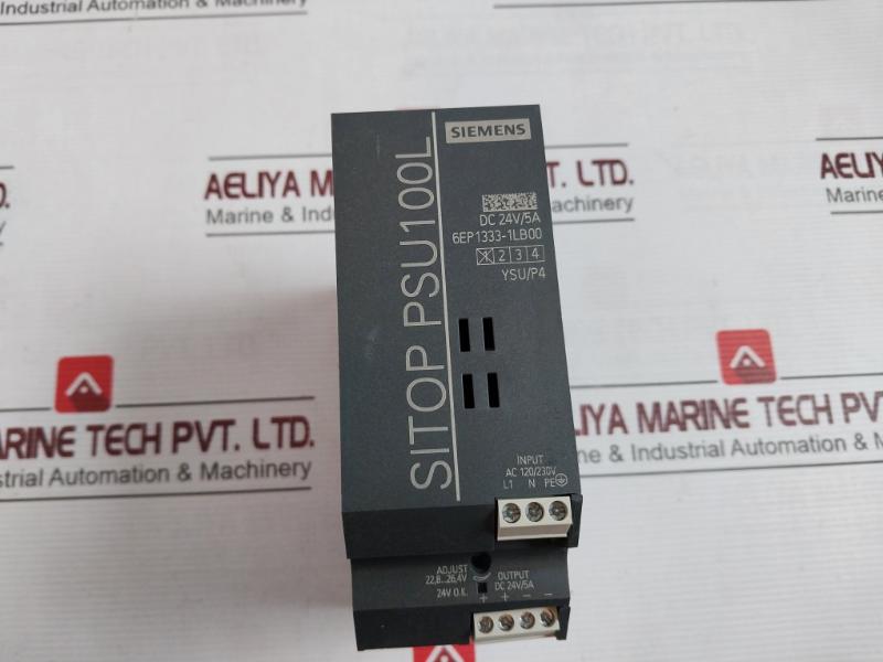 Siemens 6Ep1333-1Lb00 Power Supply Sitop Psu100L Dc24V 5A 120/230Vac 50-60Hz
