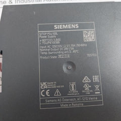 Siemens 6Ep1333-1Lb00 Power Supply Sitop Psu100L Dc24V 5A 120/230Vac 50-60Hz