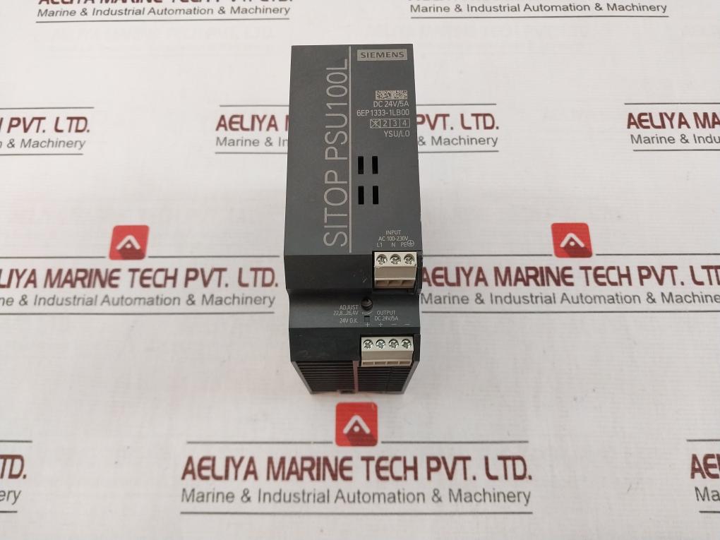 Siemens 6Ep1333-1Lb00 Sitop Psu100L Power Supply Unit Ac 100-230V Dc 24V / 5A