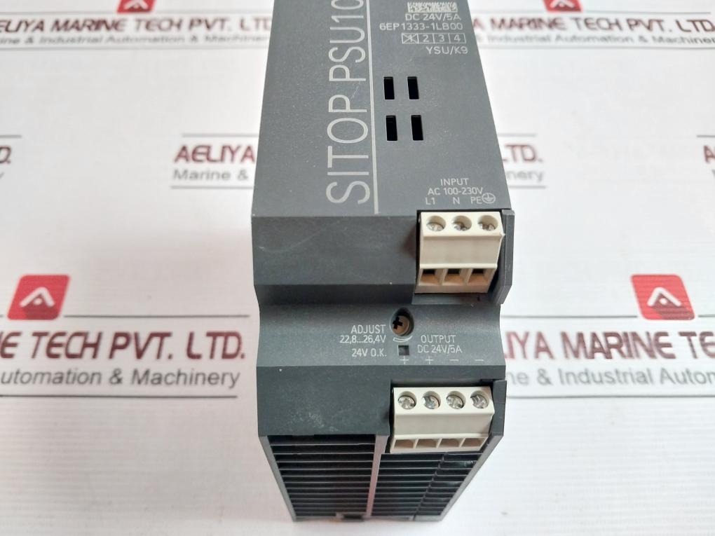 Siemens 6Ep1333-1Lb00 Stabilized Power Supply I/O Module Dc 24V|5A Ac 100-230V