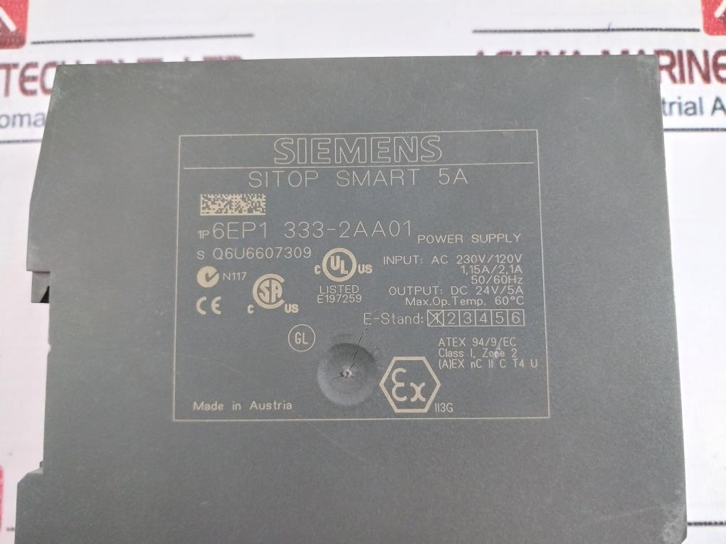 Siemens 6Ep1 333-2Aa01 Power Supply 230V/120V 1,15A/2,1A 50/60Hz