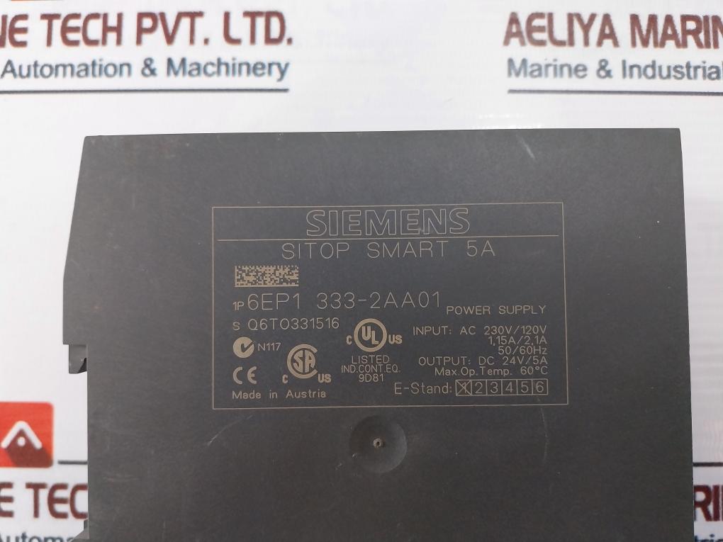 Siemens 6Ep1 333-2Aa01 Power Supply Module Ac 230V/120V 50/60Hz