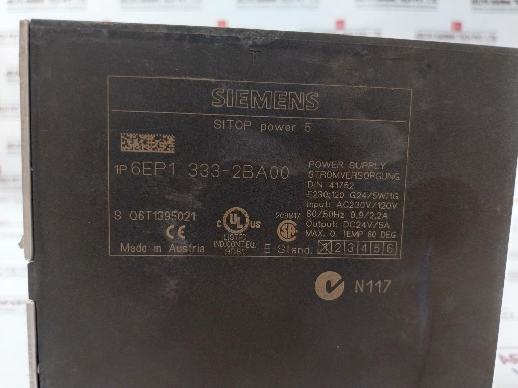 Siemens 6Ep1333-2Ba00 Power Supply Ac230V/120V 60/50Hz