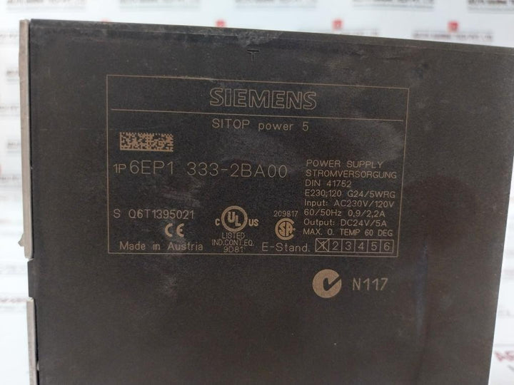 Siemens 6Ep1333-2Ba00 Power Supply Ac230V/120V 60/50Hz