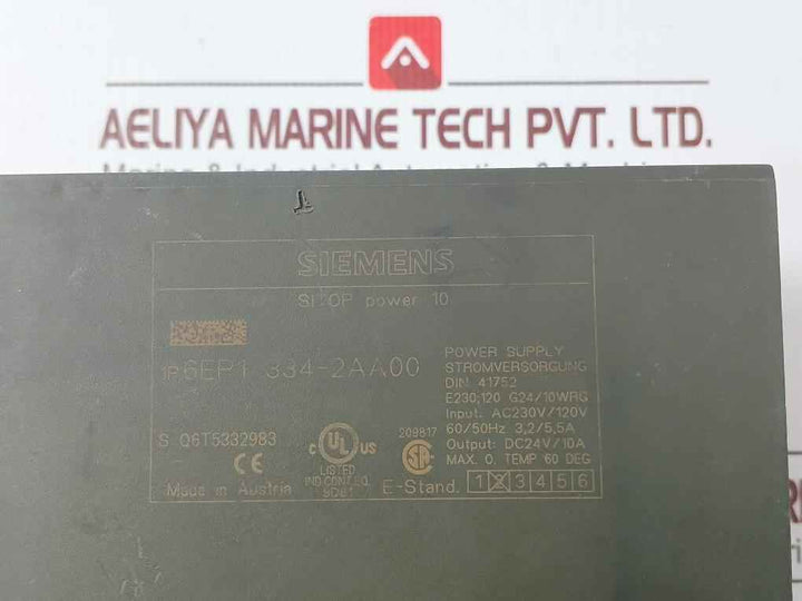 Siemens 6Ep1334-2Aa00 Sitop 10 Power Supply 5A 230V/120V