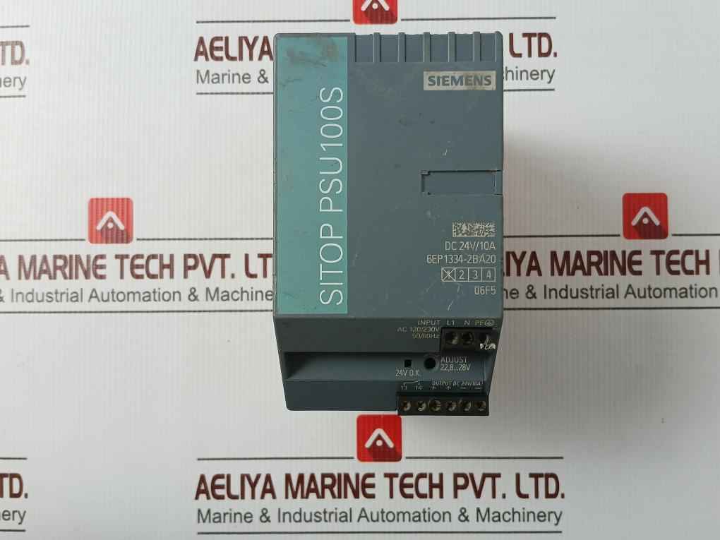 Siemens 6Ep1334-2Ba20 Sitop Psu100S Power Supply Ac 120/230V 4.1/1.9A