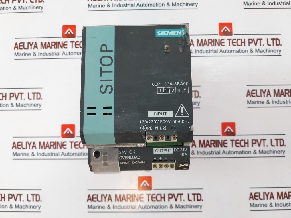 Siemens 6Ep1334-3Ba00 Sitop Din Rail Power Supply 50/60Hz