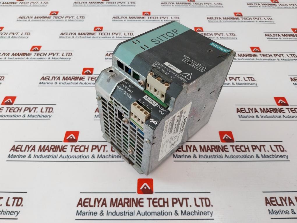 Siemens 6Ep1334-3Ba00 Sitop Din Rail Power Supply 50/60Hz