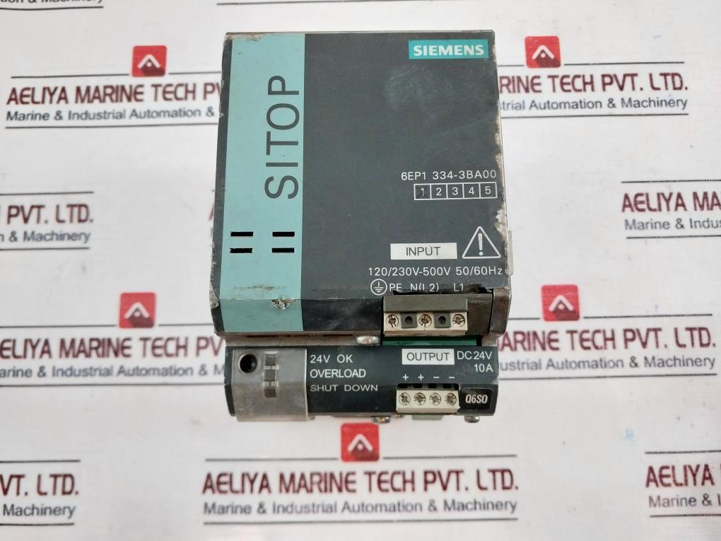 Siemens 6Ep1 334-3Ba00 Sitop Modular 10A 1/2 Ph Power Supply 230V-500V 50-60 Hz