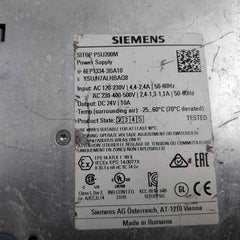 Siemens 6Ep1334-3Ba10 Stabilized Power Supply Input 50-60Hz Ac 120-230V
