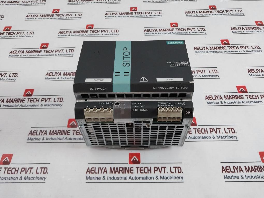 Siemens 6Ep1 336-3Ba00 Sitop Modular 20A 1/2 Ph Power Supply