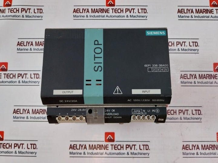 Siemens 6Ep1 336-3Ba00 Sitop Modular 20A 1/2 Ph Power Supply S Q6U6646359