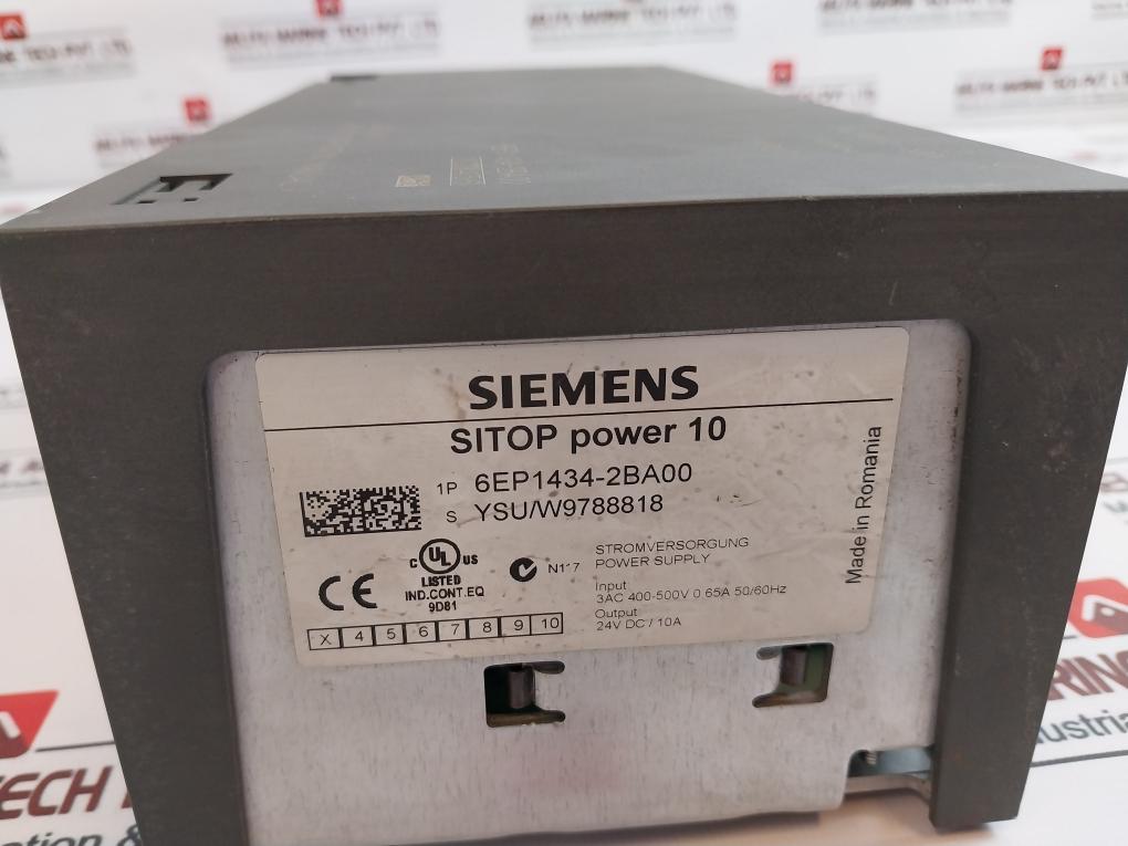 Siemens 6Ep1 434-2Ba00 Sitop Power 10 Power Supply 0.65A 50/60Hz