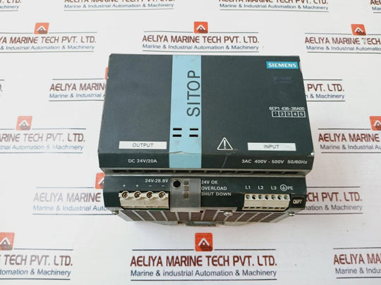 Siemens 6Ep1 436-3Ba00 Power Supply 400V-500V 50/60Hz