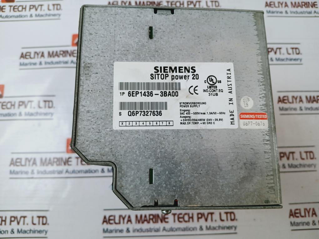 Siemens 6Ep1 436-3Ba00 Power Supply 400V-500V 50/60Hz