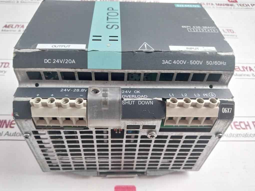 Siemens 6Ep1436-3Ba00 Stabilized Power Supply I/O Unit Sitop Power 20 1.3A